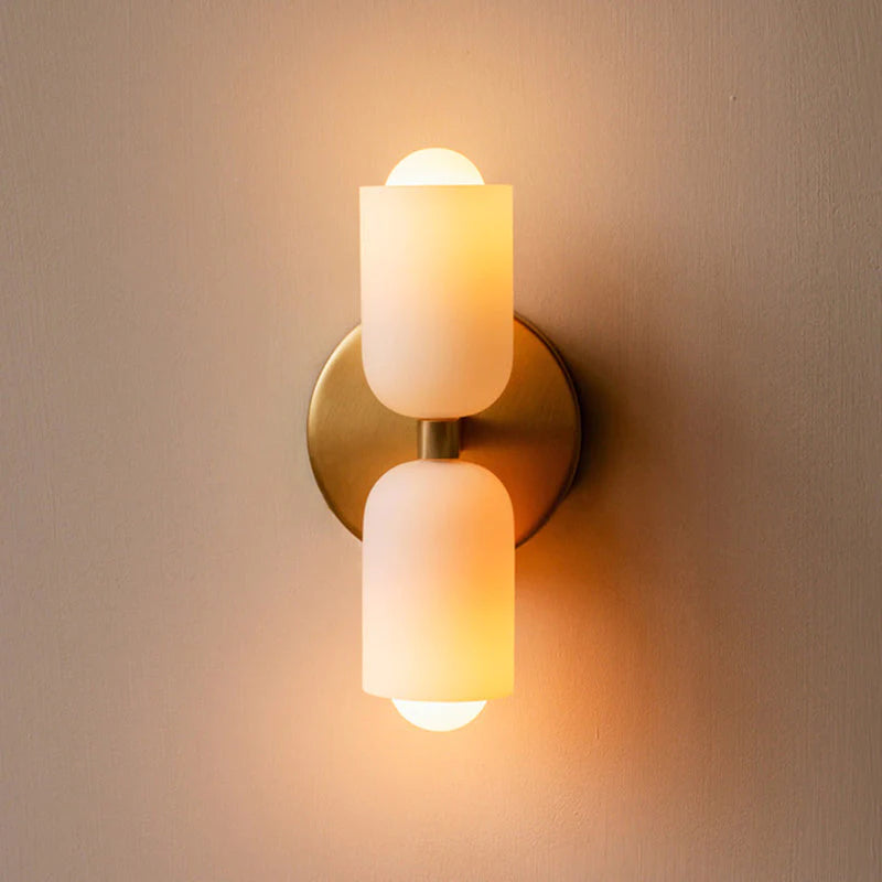 LumoZen - Strakke LED Wandlamp met Zwart Glas