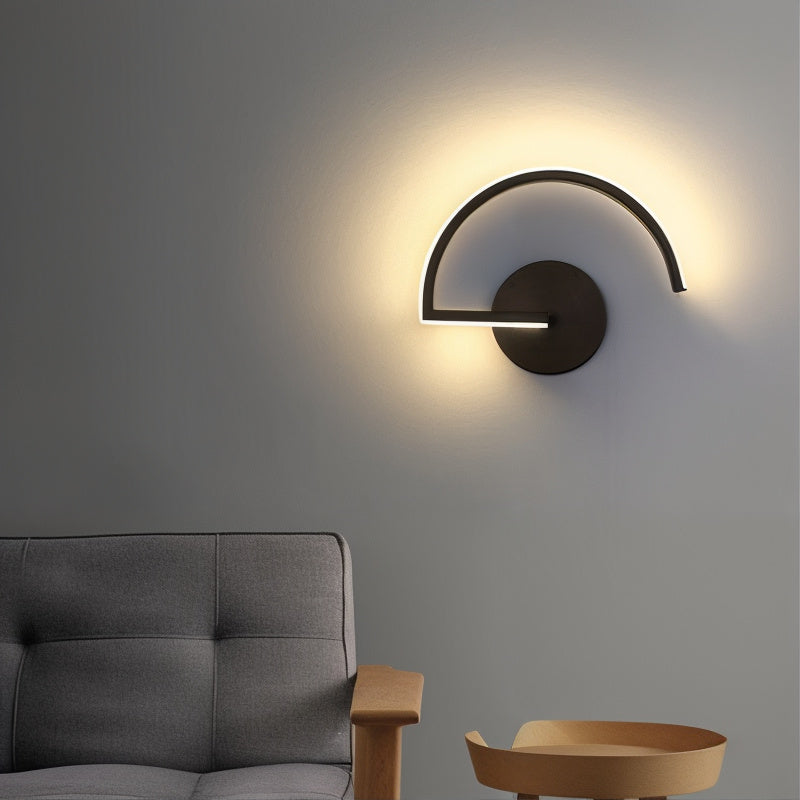 LichtCurve - Minimalistische LED Wandlamp