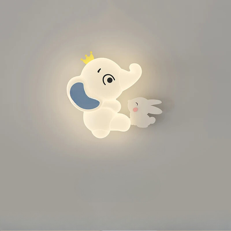 ElephantGlow LED Wandlamp – Olifantvorm met Instelbare Verlichting voor Kinderkamer