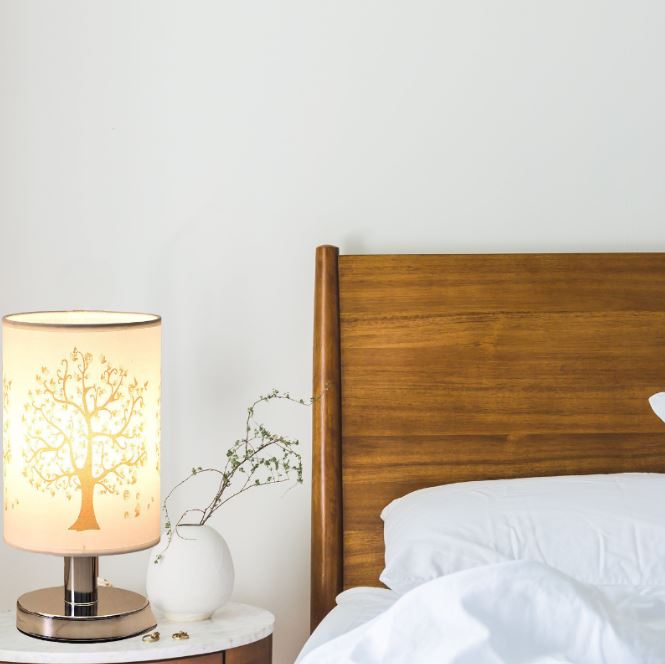 ClearGlow - Moderne Witte Lamp met Houten Voet