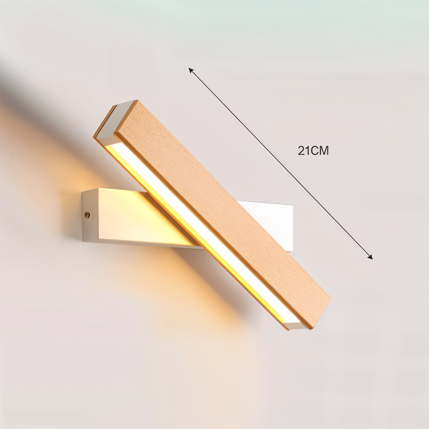 SfeerHout -  360° Draaibare LED Wandlamp