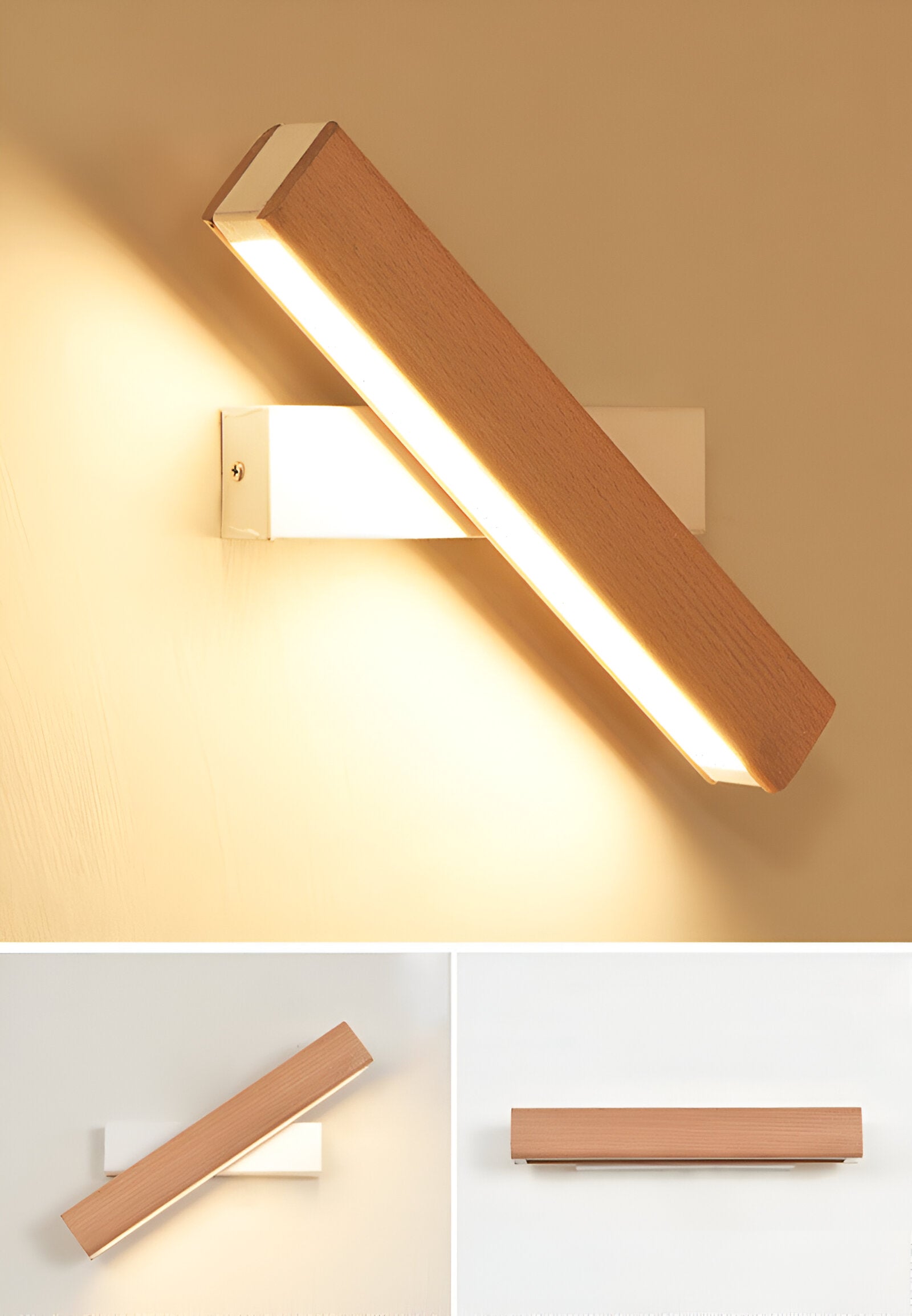 SfeerHout -  360° Draaibare LED Wandlamp