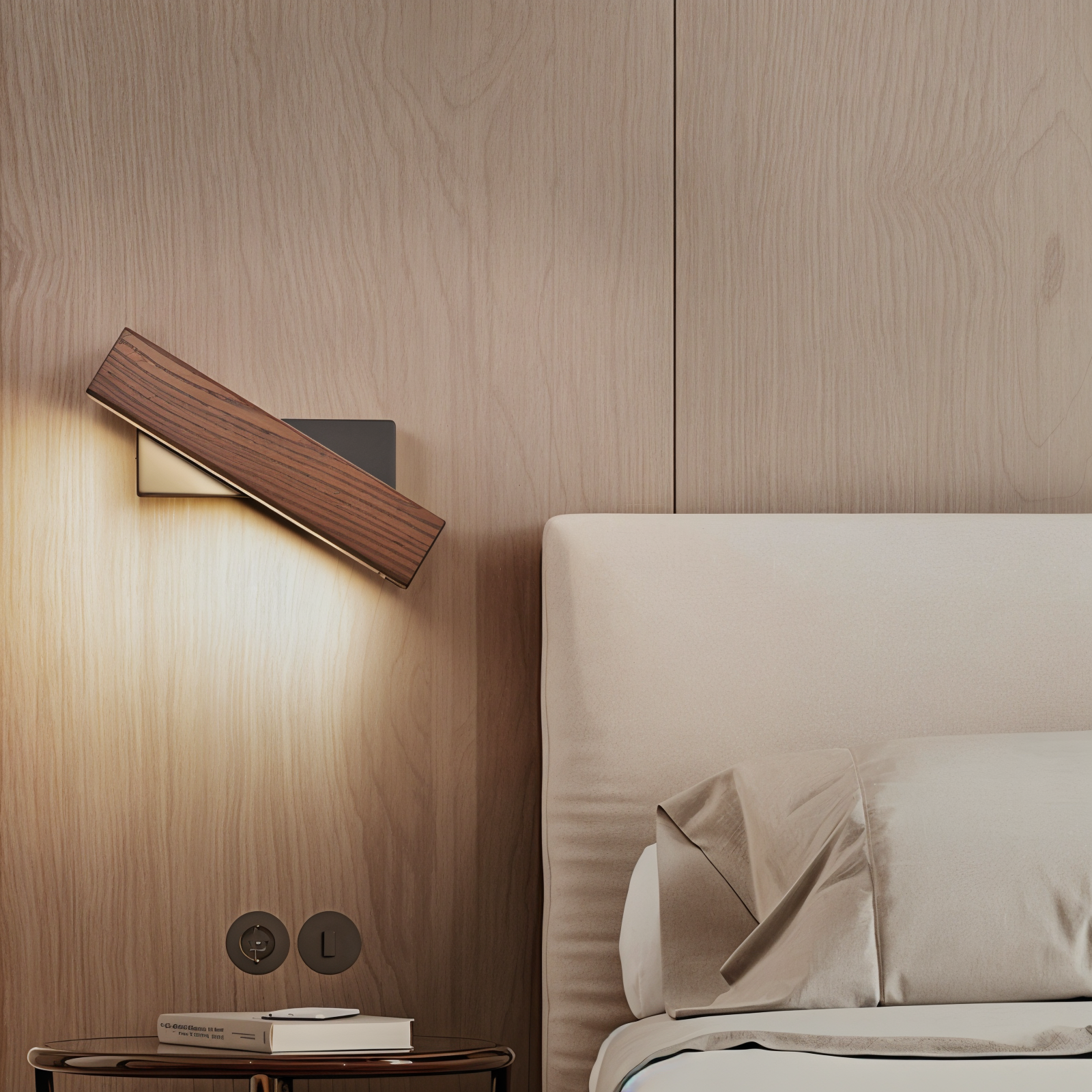 SfeerHout -  360° Draaibare LED Wandlamp