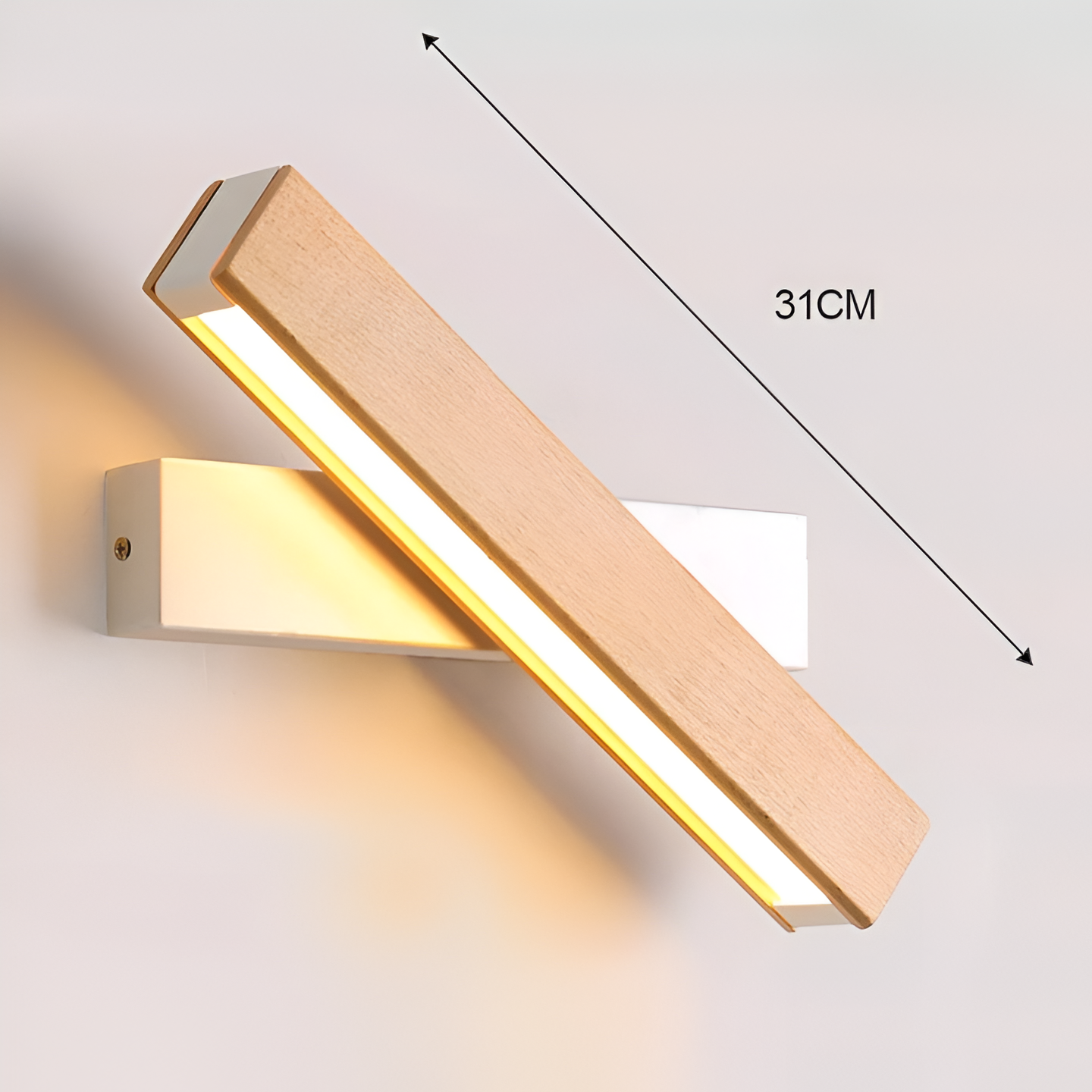 SfeerHout -  360° Draaibare LED Wandlamp