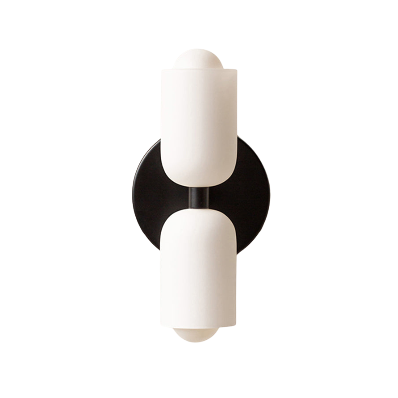 LumoZen - Strakke LED Wandlamp met Zwart Glas