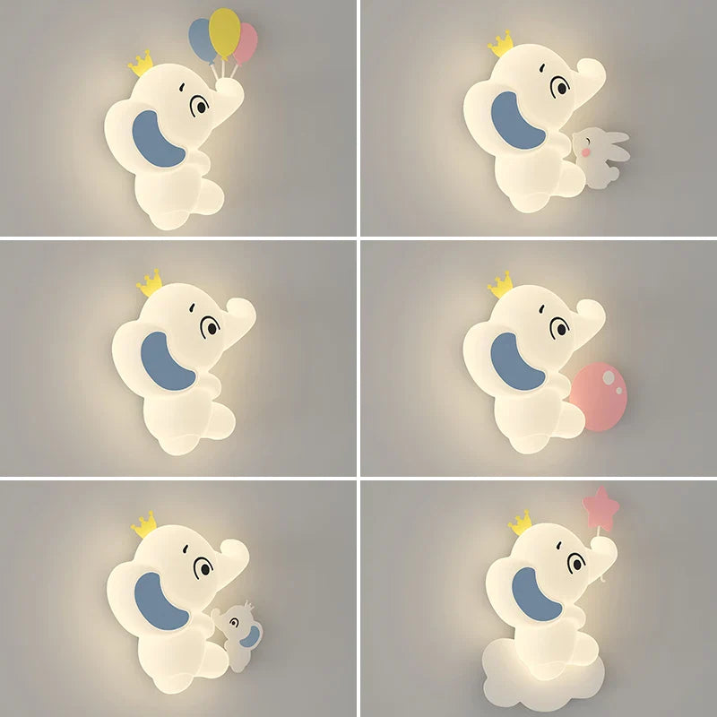 ElephantGlow LED Wandlamp – Olifantvorm met Instelbare Verlichting voor Kinderkamer