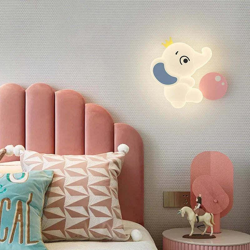 ElephantGlow LED Wandlamp – Olifantvorm met Instelbare Verlichting voor Kinderkamer