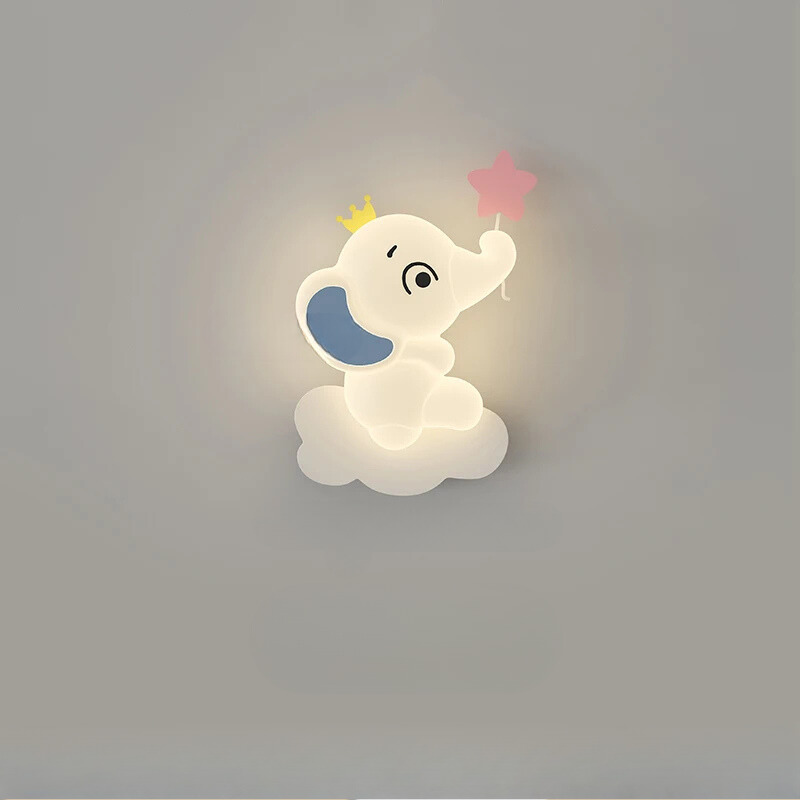 ElephantGlow LED Wandlamp – Olifantvorm met Instelbare Verlichting voor Kinderkamer