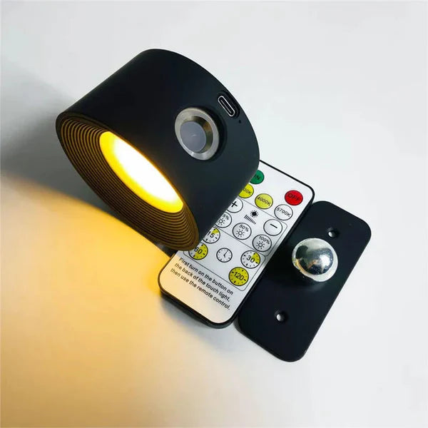 InfiniteGlow I Draadloze Dimbare LED Wandlamp met 360° Draaifunctie