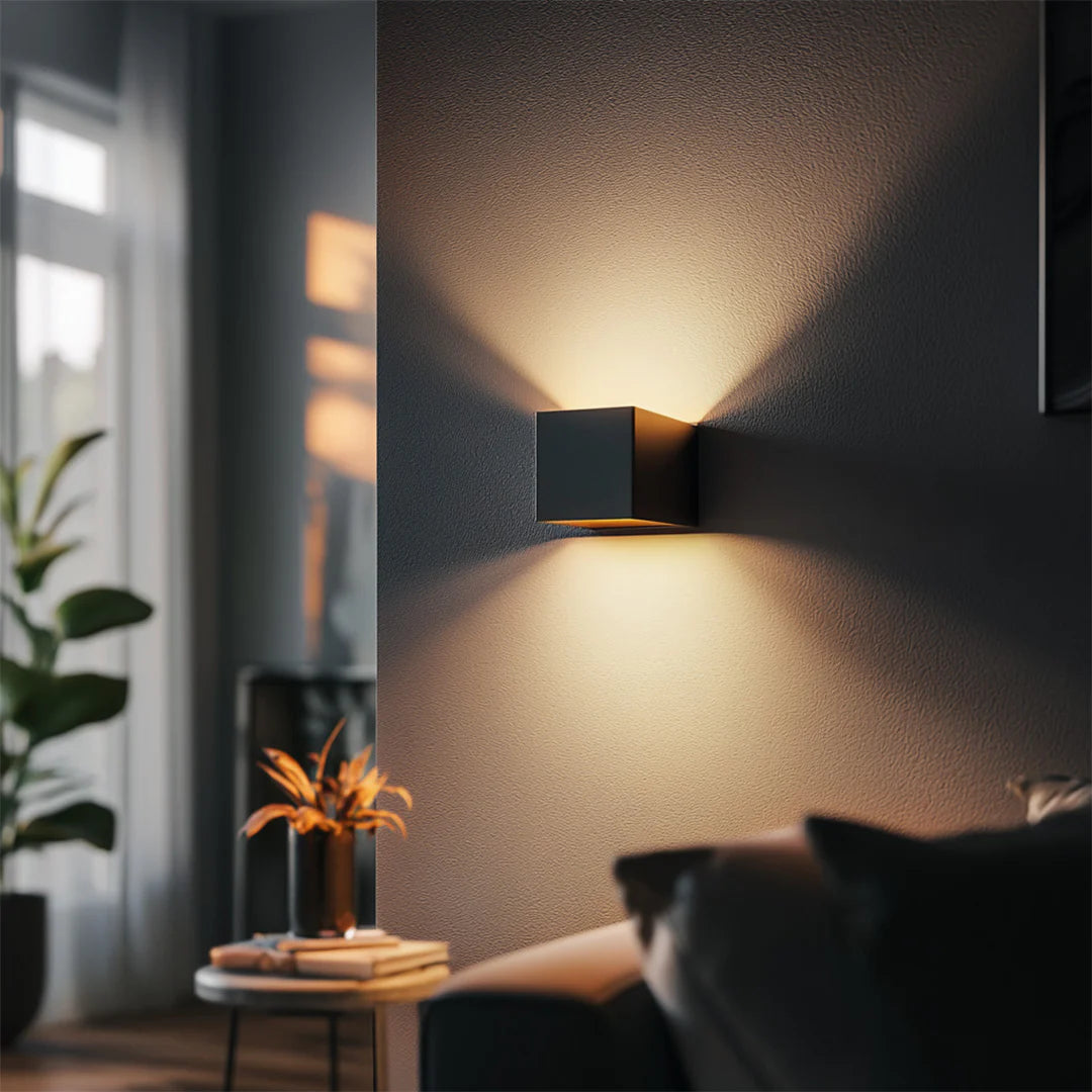 LumiSensor I Waterdichte Wandlamp met Verstelbare Stralingshoek – Zwart/wit